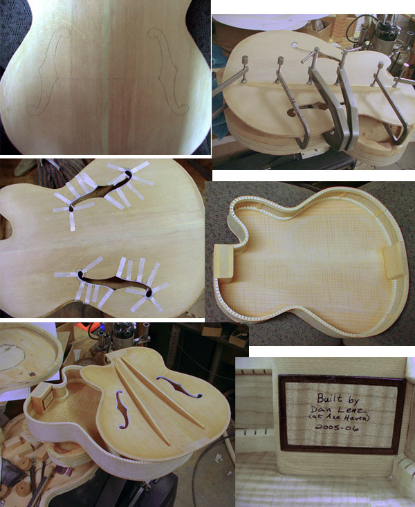 Archtop f-holes and braces